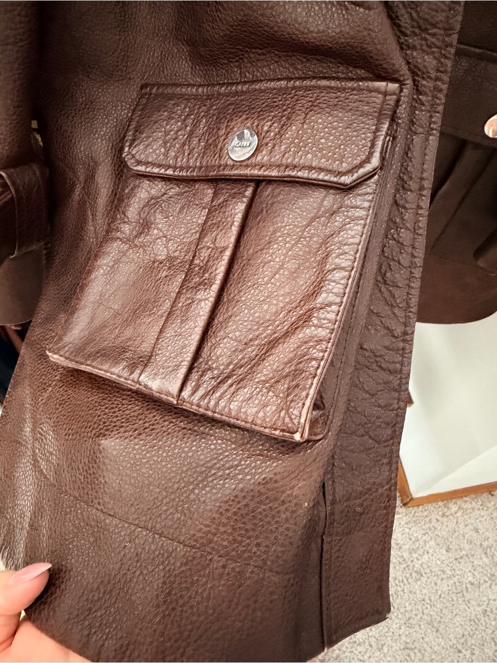 Ganni Leather Jacket - Picture 7 of 12